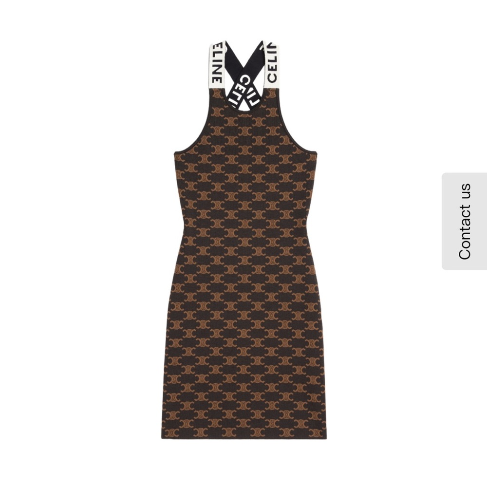 Celine Black and Brown Backless Dress